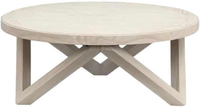 Magnussen Home® Bostwick Coconut Cream Round Cocktail Table-2