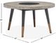Magnussen Home® Ryker Coventry Gray Round Dining Table with Black Glass Insert Center-1