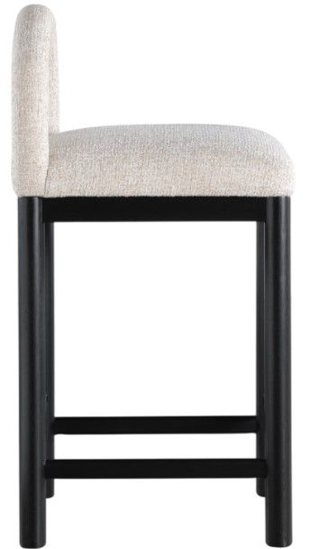 Meridian Furniture Conrad Beige/Black Upholstered Counter Stool-3