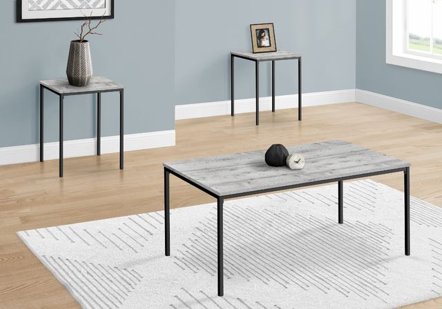 Monarch Specialties Inc. 3-Piece Grey Table Set-1