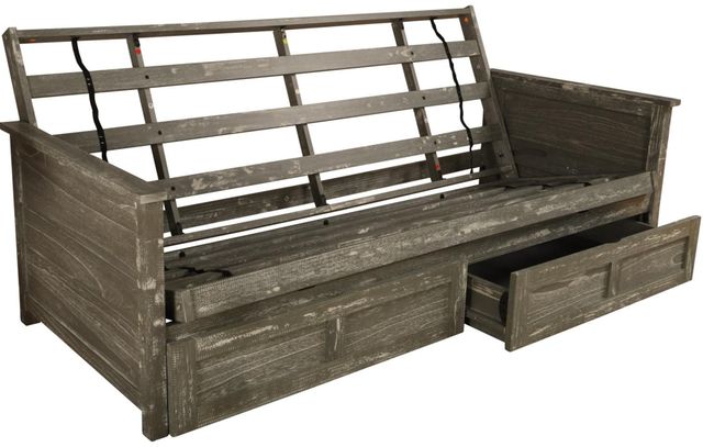 Kodiak Furniture Lexington Weathered Gray Full Futon Frame with Storage-0