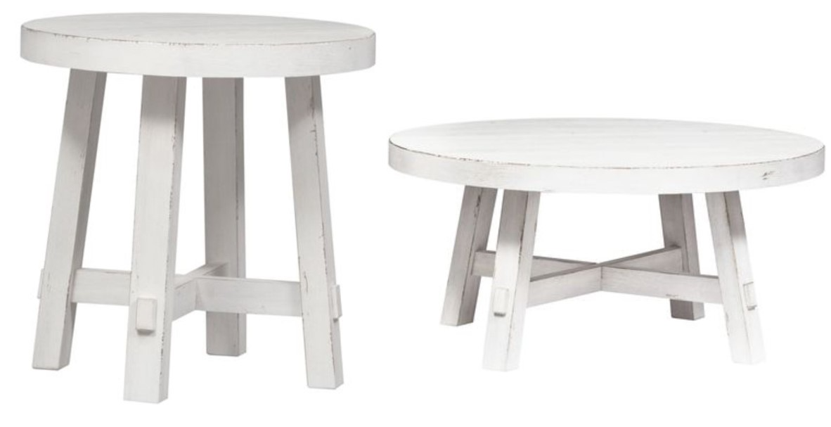 Liberty Furniture Modern Farmhouse 3 Piece Flea Market White Living Room Table Set Store For Homes Furniture Flooring Newton IA