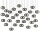 Currey & Company Pepper Painted Silver/Nickel 30-Light Multi-Drop Pendant-1