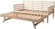 Kodiak Furniture Boho Linen Stone/White Twin Daybed with Pop Up and Mattress-1