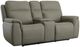 Flexsteel® Sawyer Gray Power Reclining Loveseat with Console and Power Headrests and Lumbar-0