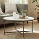 Renwil® Pearse Natural White Coffee Table with Brass Base -4