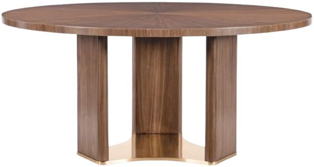 Hooker® Furniture Eleana Light Caramel Round Dining Table with Sunlit Bronze Base-3
