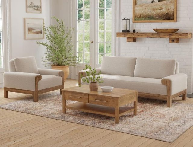 International Furniture Direct Sedona Beige Arm Chair-1