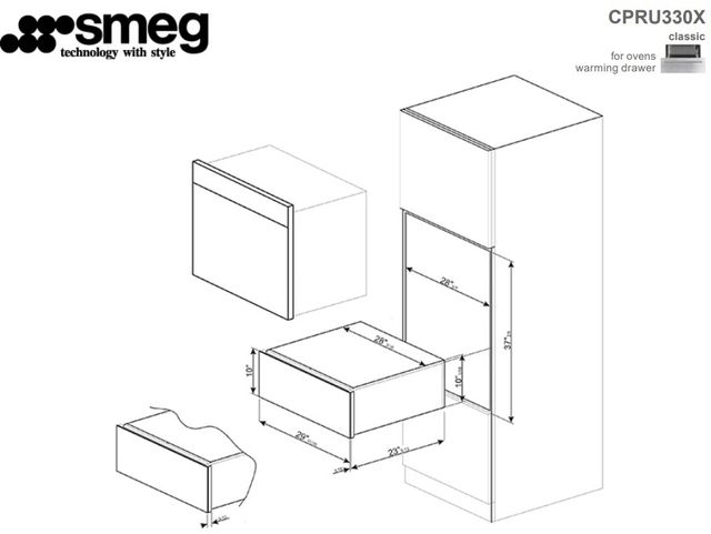 Smeg Classic 30" Fingerprint Proof Brushed Stainless Steel Warming Drawer-1