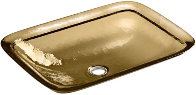 Kohler Inia® Translucent Sandalwood 20.75" Rectangular Drop-In Bathroom Sink, No Overflow-0