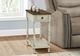 Monarch Specialties Inc. Antique White/Espresso Veneer 2-Tier Storage Accent Table-2