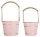 A & B Home 2-Piece Pink Basket Set-3