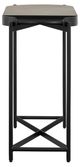 Armen Living Dua Gray Console Table with Black Metal Frame -2