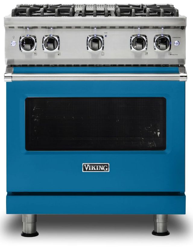 Viking® 5 Series 30" Alluvial Blue Pro Style Liquid Propane Range-0