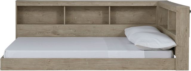 Signature Design by Ashley® Oliah Natural Full Bookcase Storage Bed-2