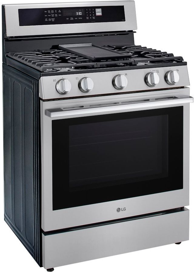 LG 30" PrintProof® Stainless Steel ProBake Convection® Smart Freestanding Gas Range-2
