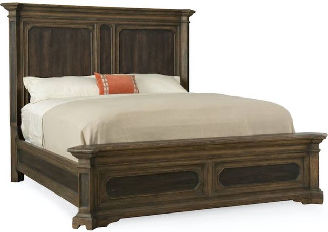 Hooker® Furniture Hill Country Timeworn Saddle Brown Woodcreek Queen Mansion Bed-0