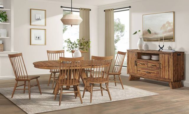 Intercon Vantage Organic Spice Acacia Round Pedestal Table-3