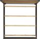 Elements International Breckenridge Black/Oak Queen Bed-3