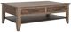 International Furniture Direct Natural Teca Brown Cocktail Table-0