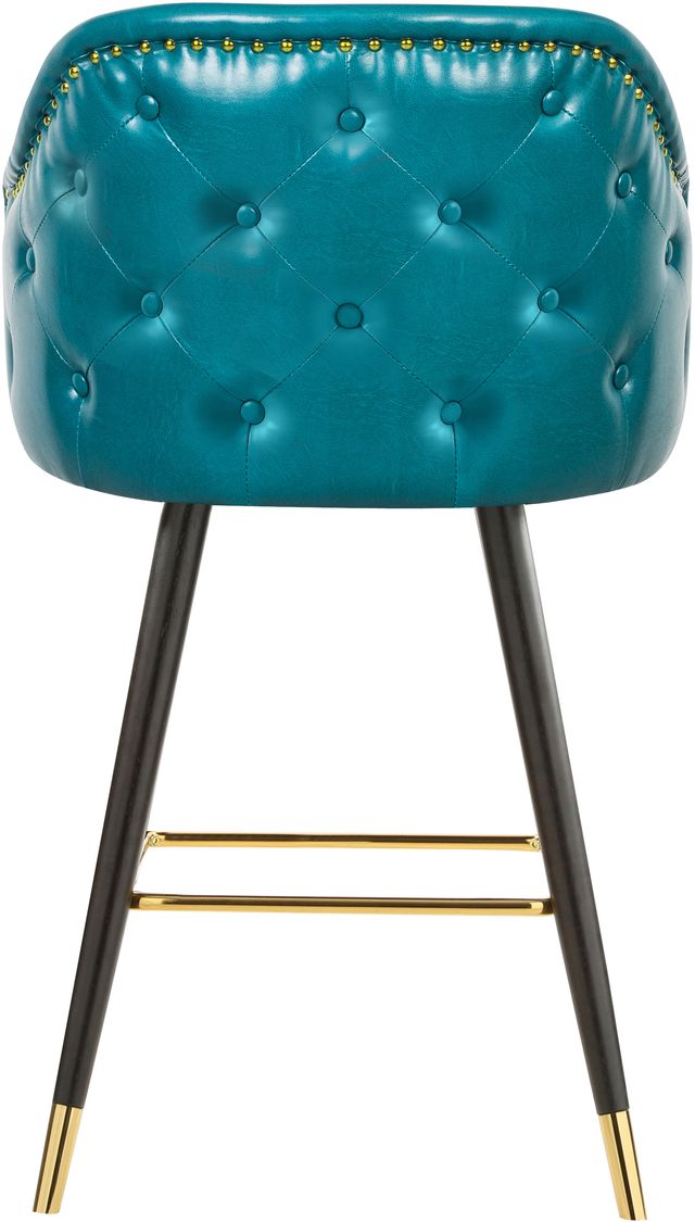 Meridian Furniture Barbosa Blue Faux Leather Counter Stool-1