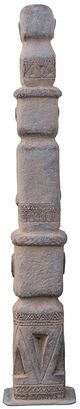 A & B Home Aged Gray 34" Tall Stacked Tribe Decor-4