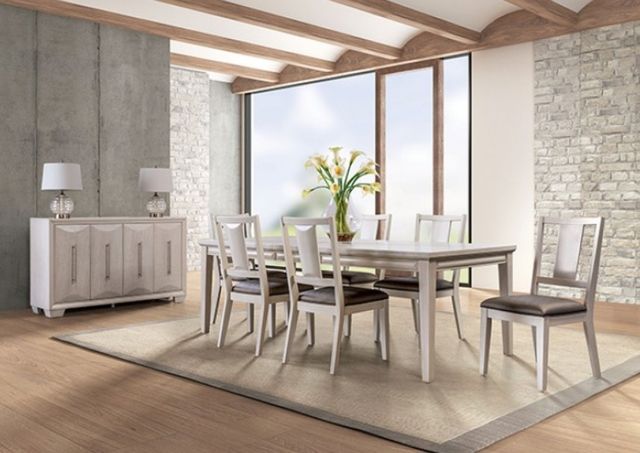 Furniture of America® Hinwitz White Oak Dining Table-1