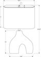 Monarch Specialties Inc. Grey Ceramic Table Lamp with Ivory Shade-1
