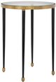 Uttermost® Stiletto Glass Top Side Table with Black Legs-0