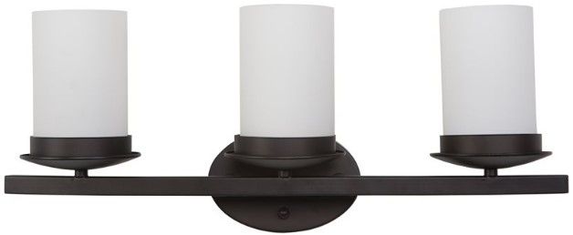 YHD Columbia Rock Oil Rubbed Bronze/White Opal 3-Light Vanity Lighting-3