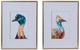 A & B Home 2-Piece Blue/Coral/Red Peacock Wall Art Set-1