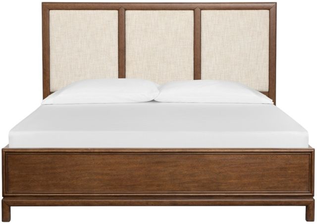 Magnussen Home® Ridgefield Russet Brown Queen Panel Bed with Upholstered Headboard-2