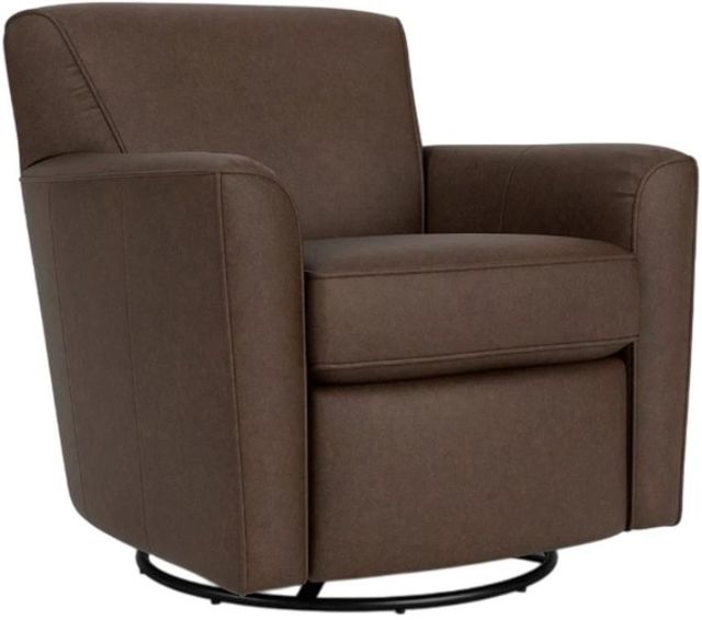 Flexsteel® Customizable Kingman Leather Swivel Glider-2
