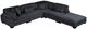 Homelegance® Traverse 5-Piece Black One-Arm Modular Sectional with Ottoman-0