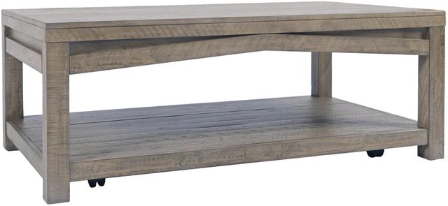 Jofran Inc. Westvale Brown Rectangular Castered Cocktail Table-0