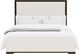 Riverside Furniture Lydia Dark Cabernet/White Queen Upholstered Panel Storage Bed-1
