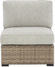 Signature Design by Ashley® Calworth 2-Piece Beige Outdoor Armless Chair Set-1