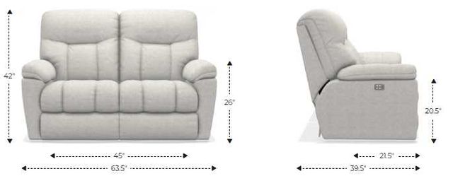 La-Z-Boy® Morrison Saddle Power Reclining Loveseat with Headrest-2