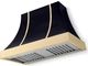 La Cornue CornuFé Cascade 44" Matte Black Wall Mounted Range Hood with Polished Brass Trim-0
