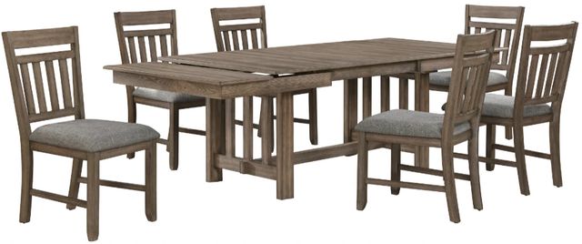 New Classic® Home Furnishings Harrisburg 7-Piece Walnut Brown Dining Set-0