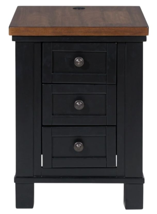 Signature Design by Ashley® Wildenauer Brown Side Table with Black Base-1