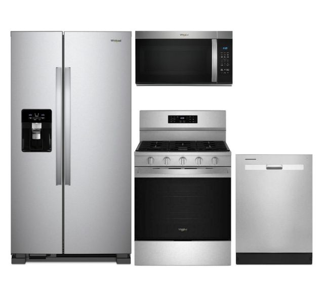 Whirlpool® 4 Piece Kitchen Package-Stainless Steel-0
