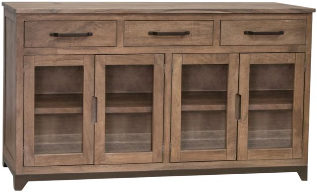 International Furniture Direct Natural Parota Brown Console-0