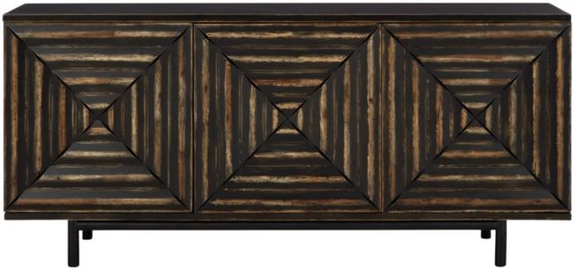 Signature Design by Ashley® Fair Ridge Distressed Black Accent Cabinet-1