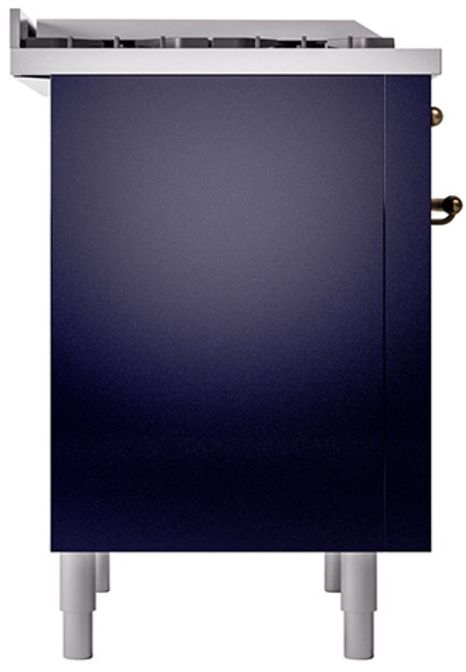 Ilve® Nostalgie II Series 36" Midnight Blue Pro Style Dual Fuel Range-3