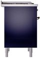 Ilve® Nostalgie II Series 36" Midnight Blue Pro Style Dual Fuel Range-3