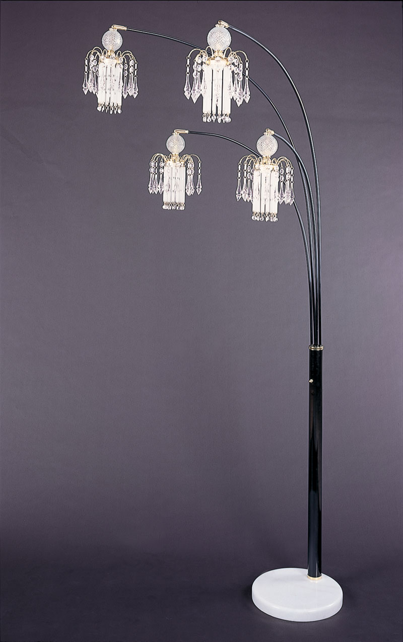 Coaster Maisel Black Floor Lamp With 4 Staggered Shades