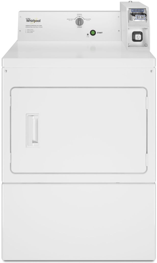 Whirlpool Commercial White Top Load Washer & Electric Dryer Laundry Pair-2