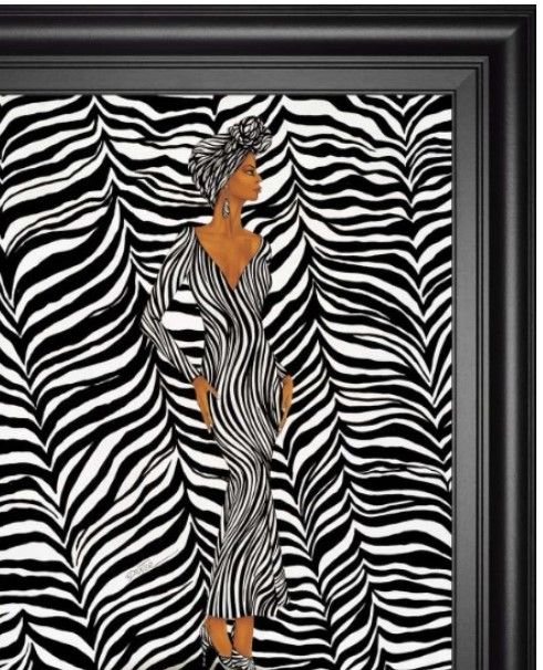 Classy Living Dexter Griffin Zebra Inspired Fashion Wall Art-1