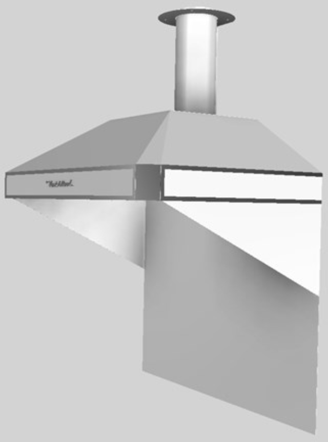 Vent-A-Hood® A Series 42" White Retro Style Wall Mounted Range Hood-1
